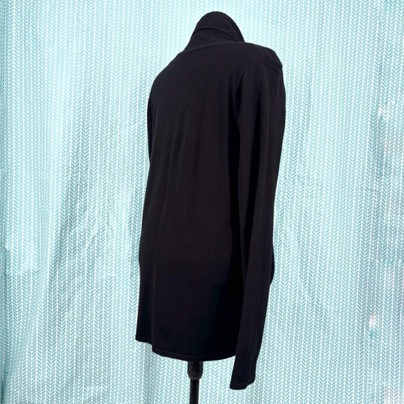 Cyrus Black Shawl Collar Long Sleeve Open Front Lightweight Cardigan, XL - Picture 8 of 15